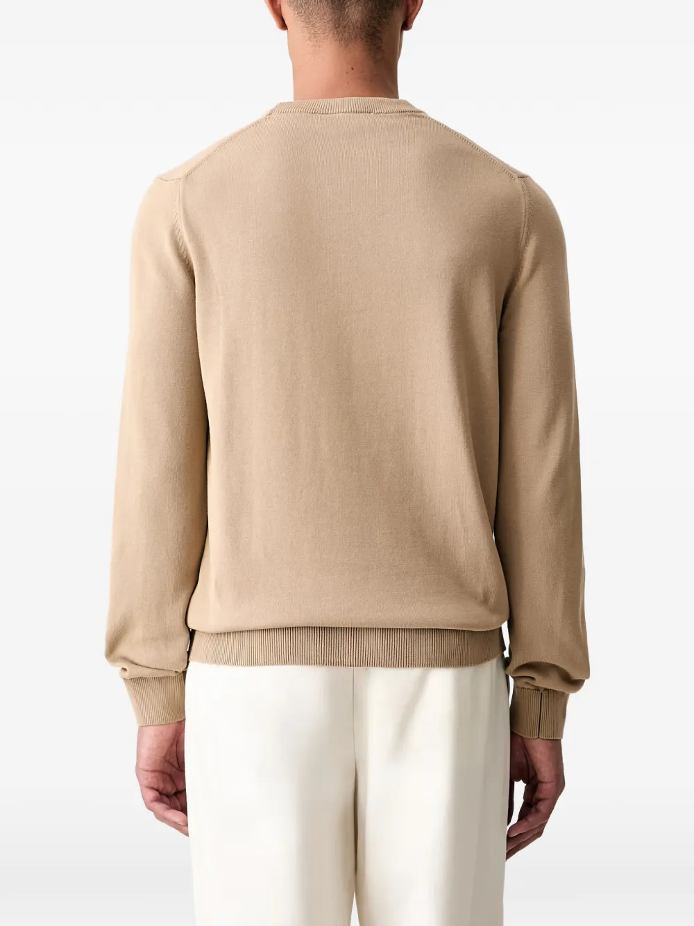 Lacoste Sweater met logopatch Beige