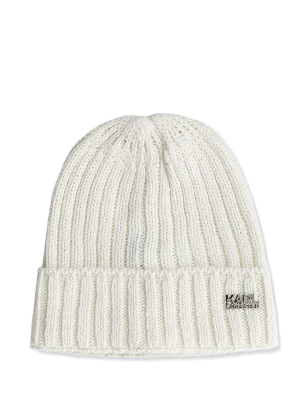 Karl Lagerfeld ribbed-knit beanie hat and scarf set - Toni neutri