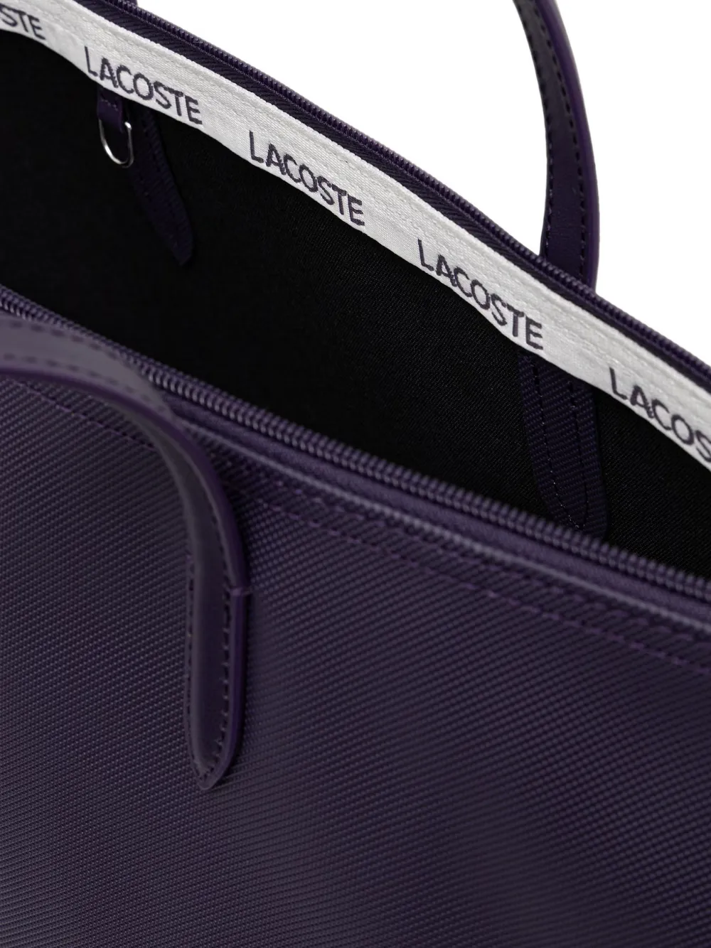 Lacoste Shopper met logopatch Paars