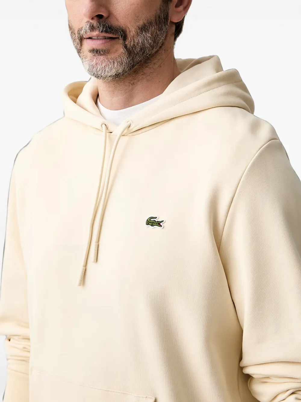 Lacoste Hoodie met logopatch Beige