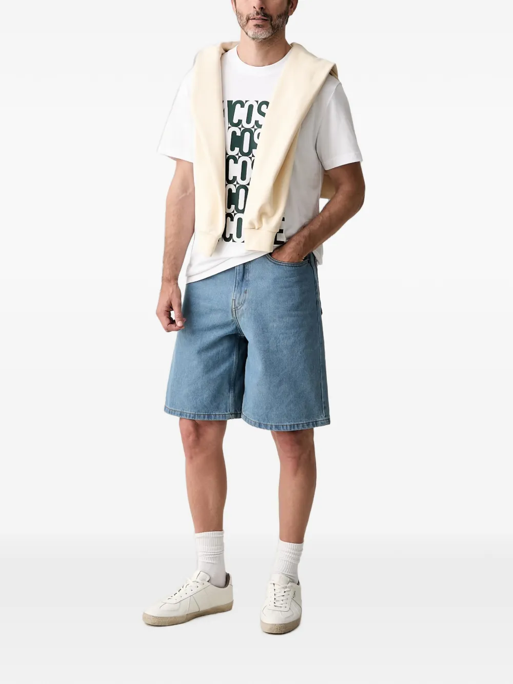 Lacoste Hoodie met logopatch Beige