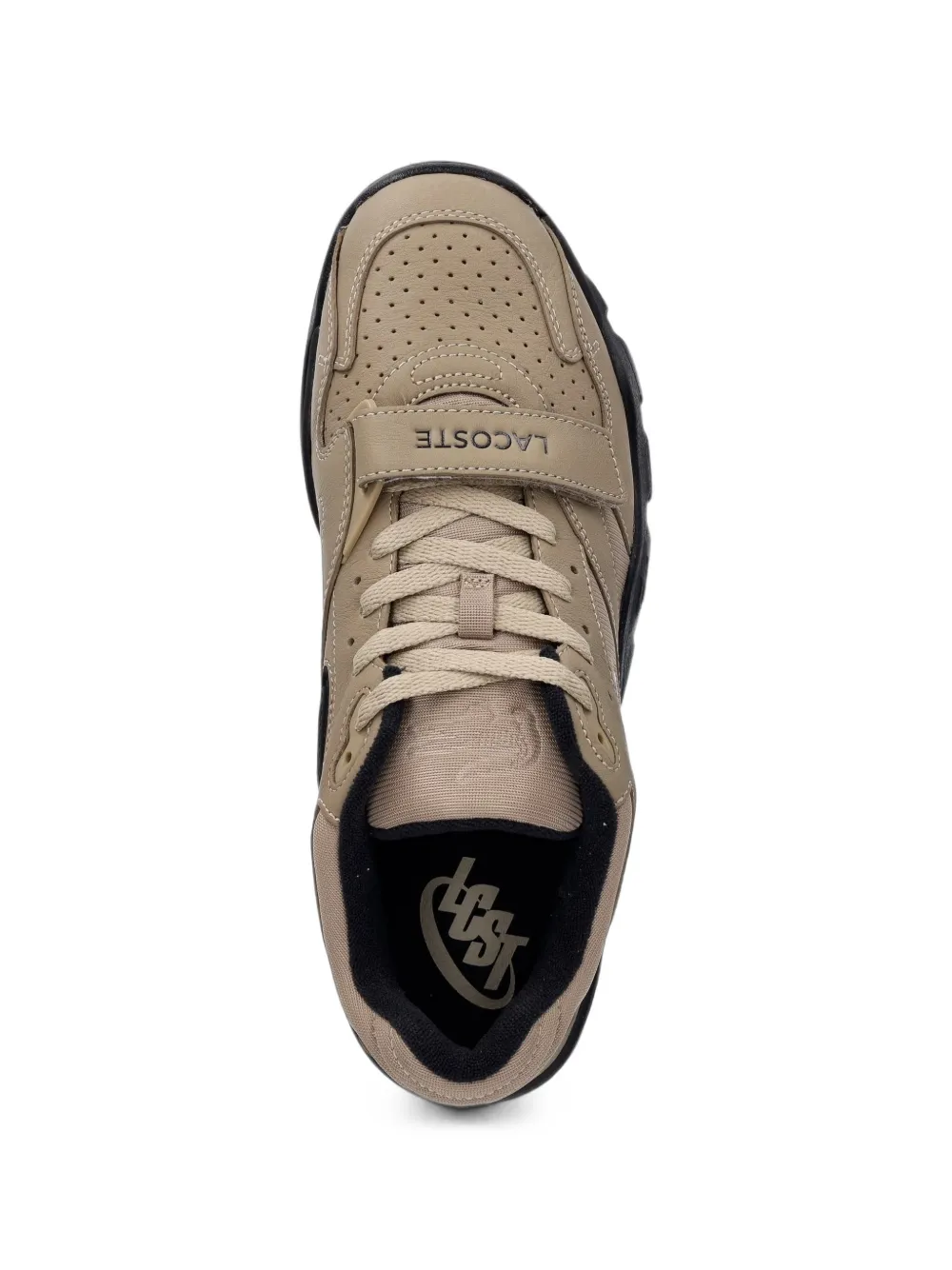 Lacoste Game Trainer Pro touch-strap perforated sneakers Beige