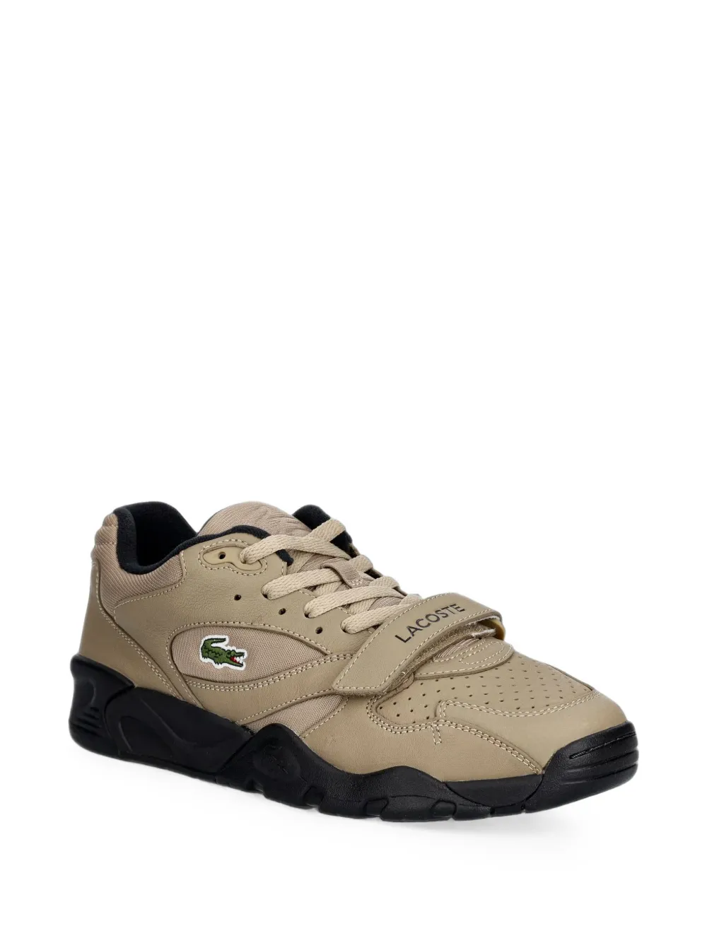Lacoste Game Trainer Pro touch-strap perforated sneakers Beige