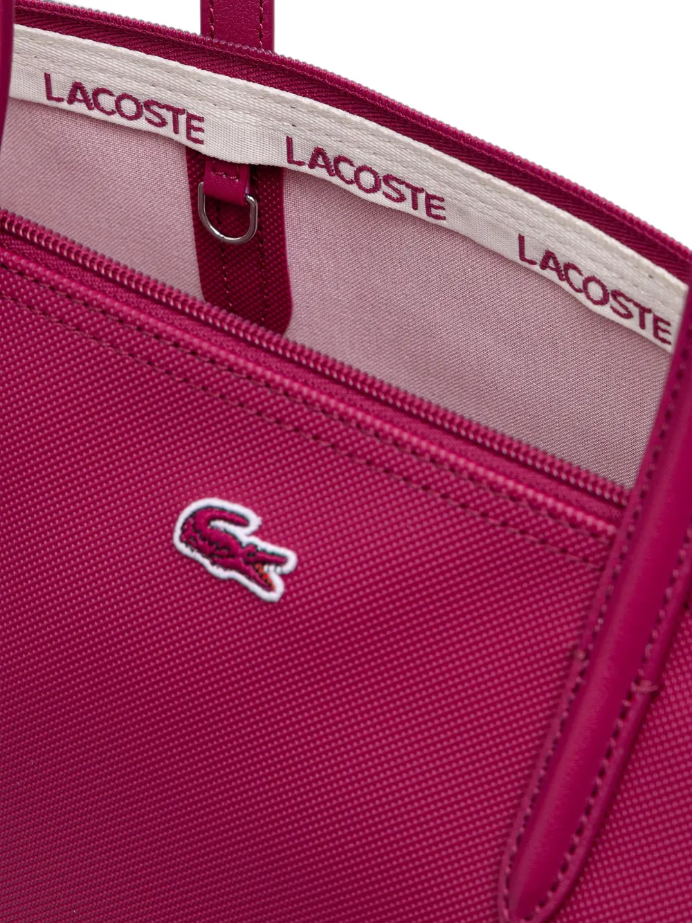 Lacoste Shopper met logopatch Roze