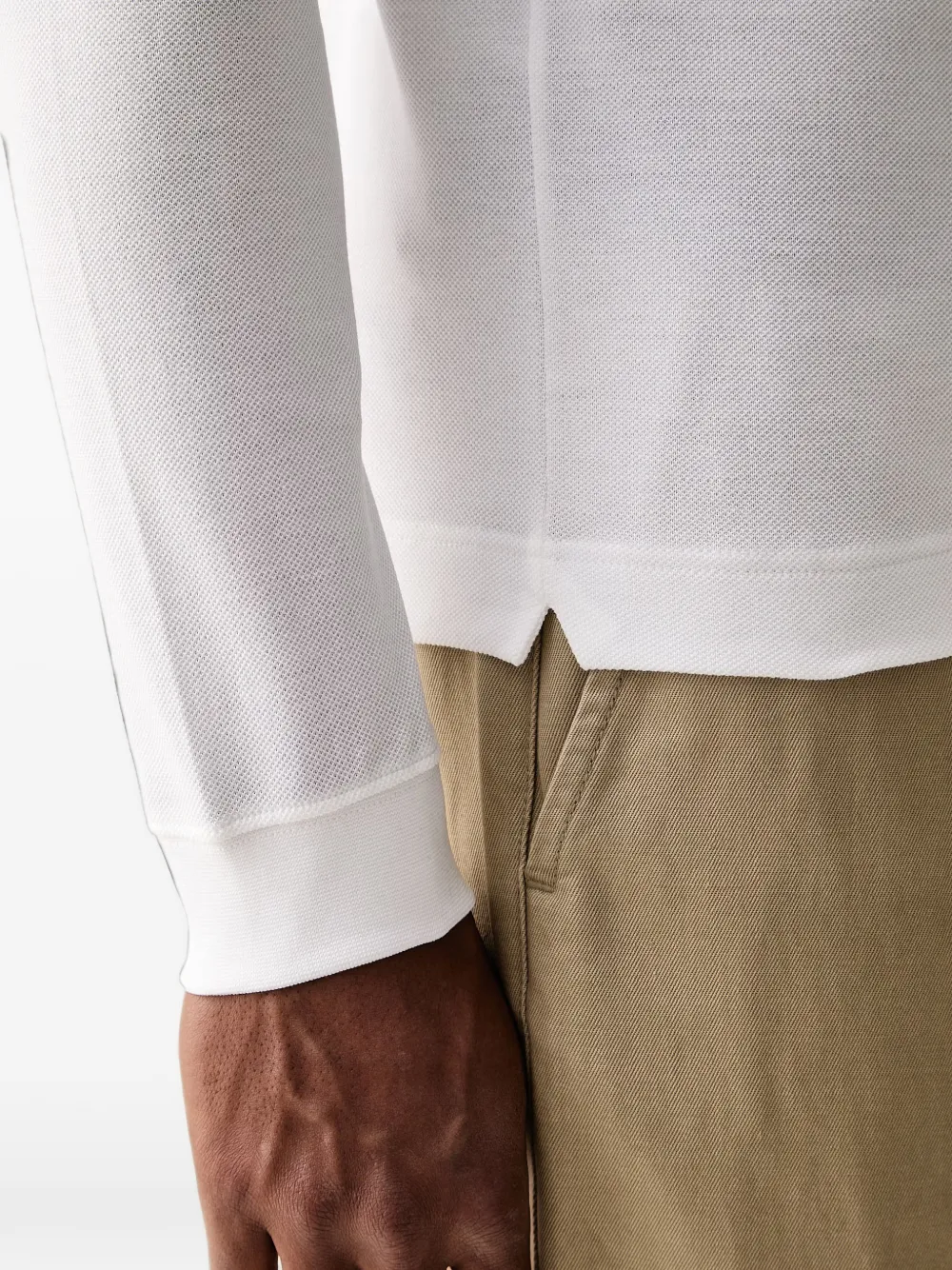 Lacoste L.12.12 poloshirt met lange mouwen Wit