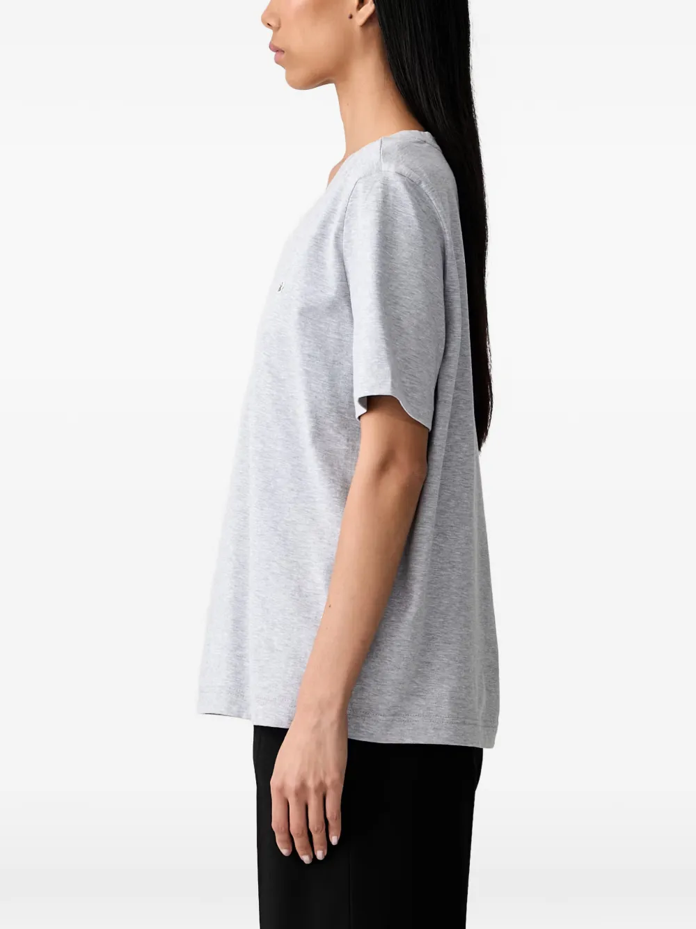 Lacoste T-shirt met logopatch Grijs