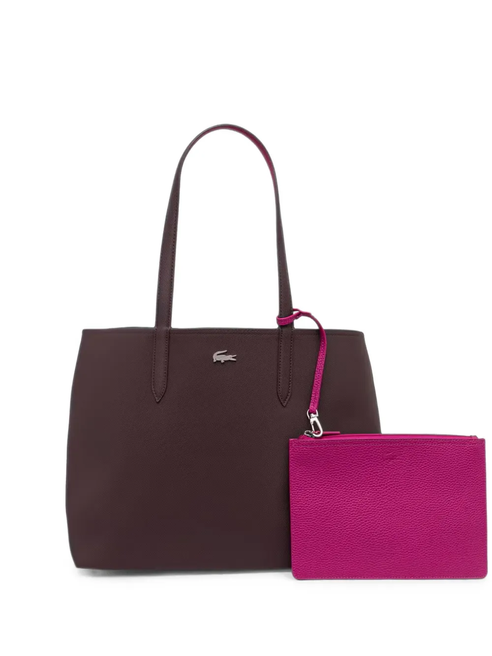 Lacoste Anna logo-plaque reversible tote bag