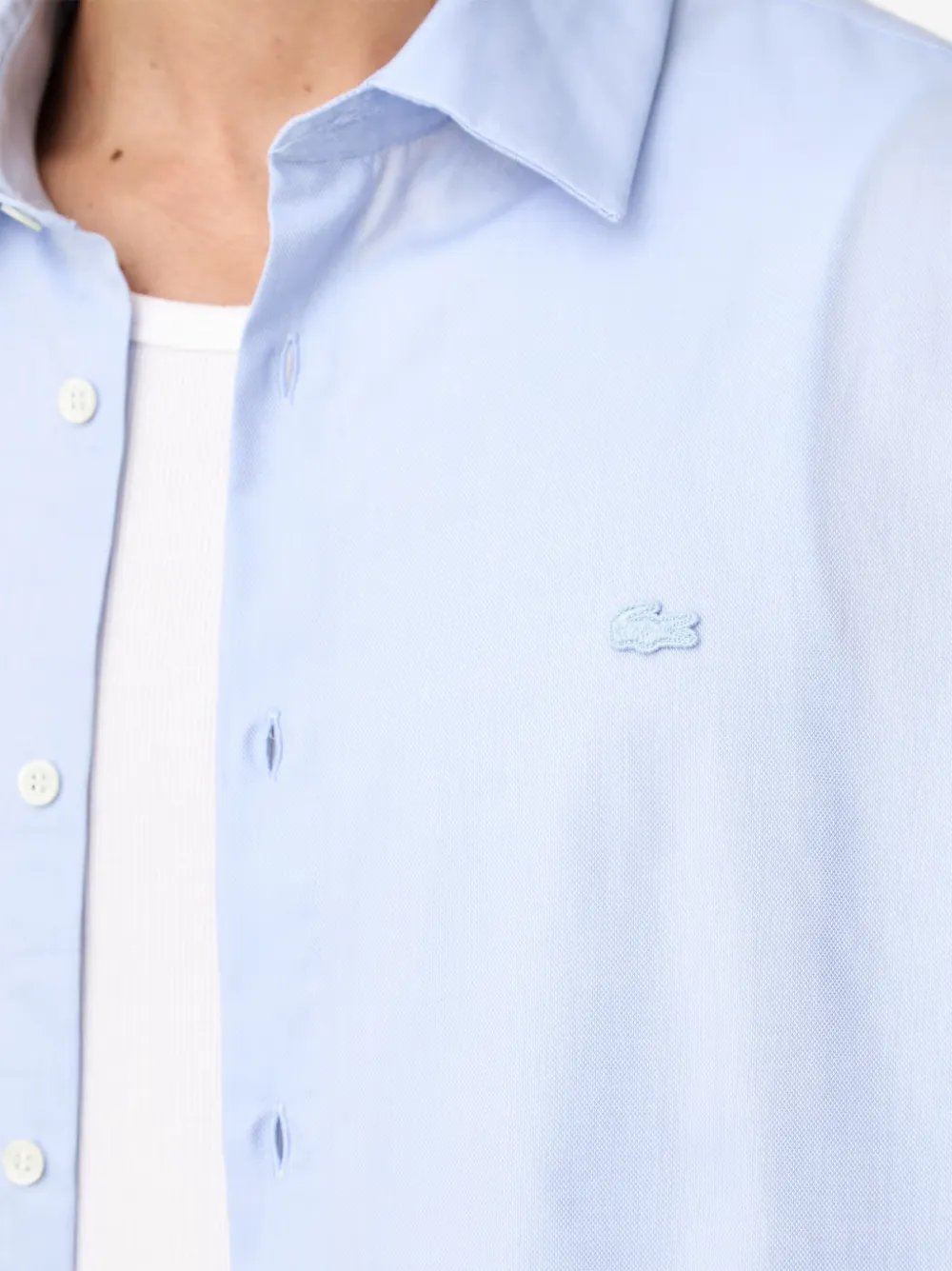 Lacoste Katoenen overhemd Blauw
