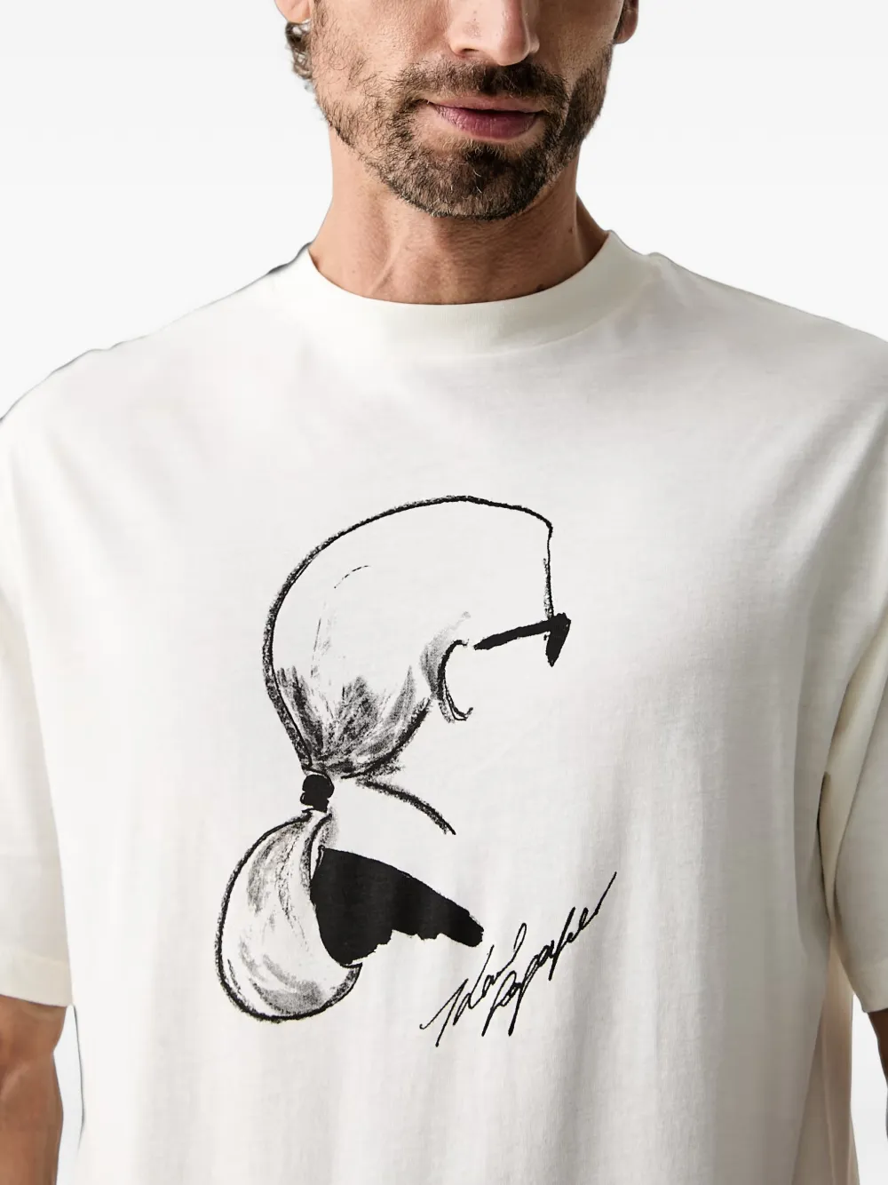 Karl Lagerfeld graphic-print T-shirt Wit