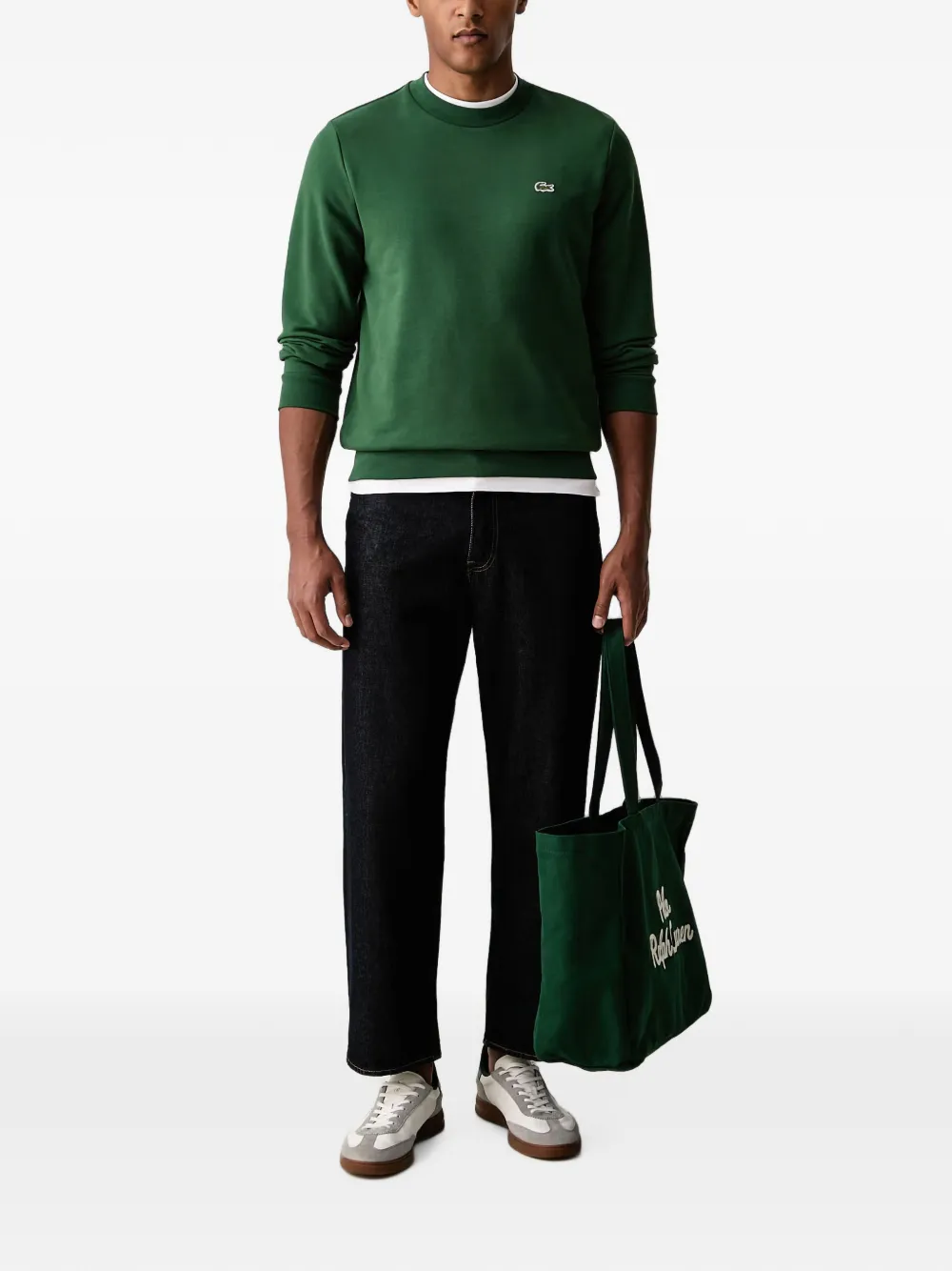 Lacoste Sweater met logopatch Groen
