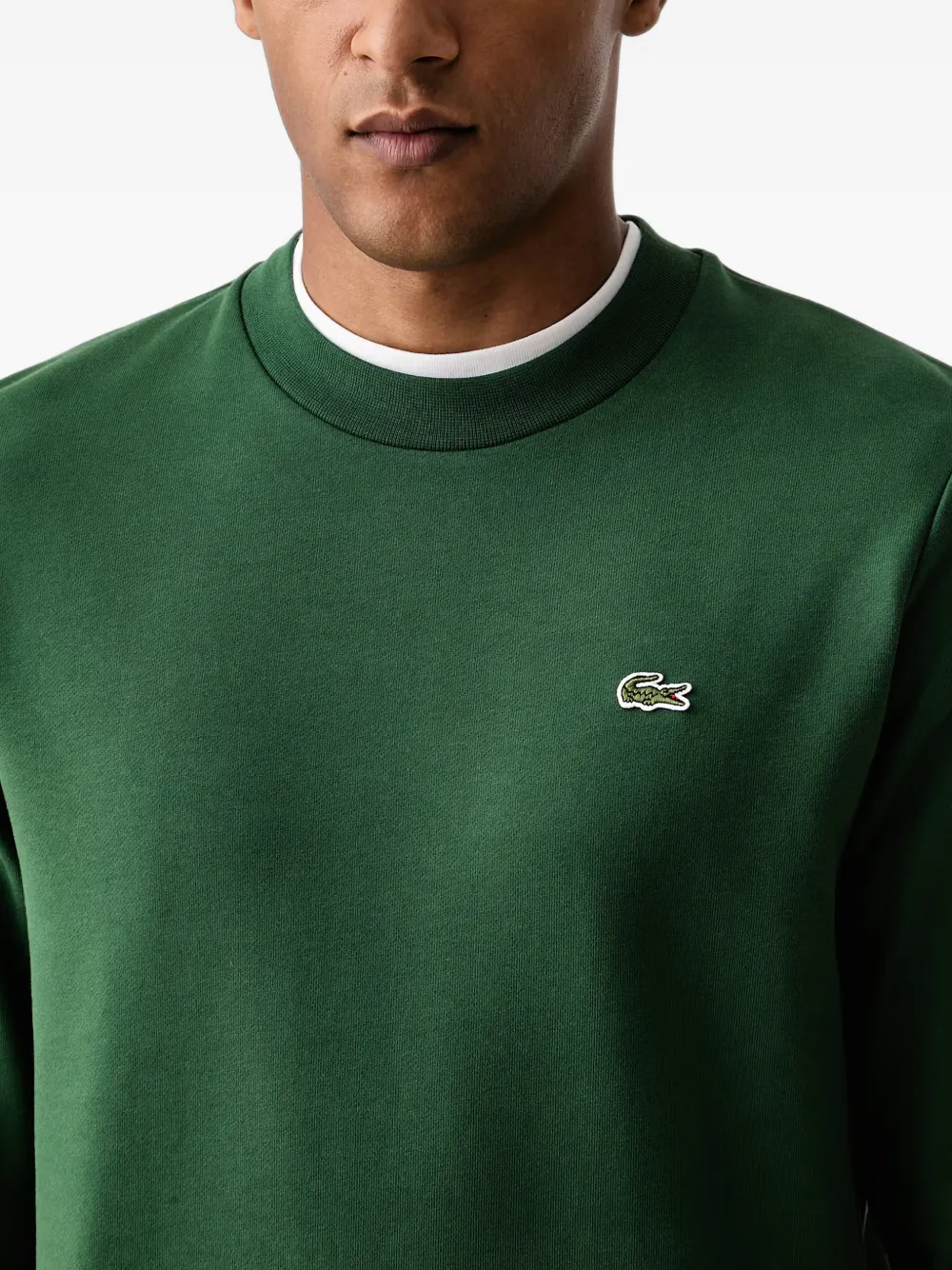 Lacoste Sweater met logopatch Groen