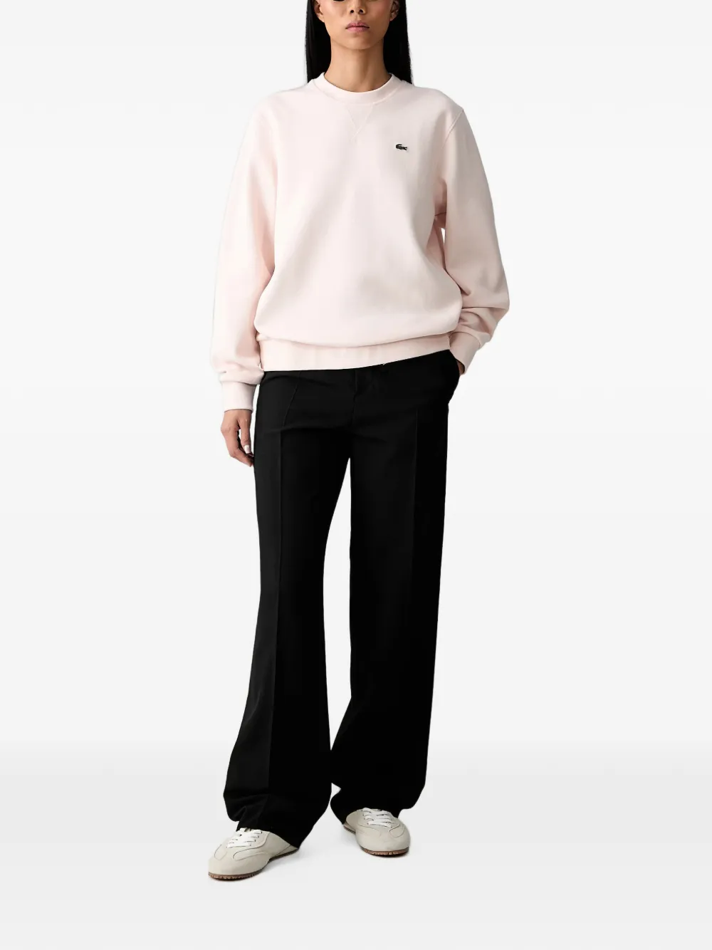 Lacoste Sweater met logopatch Roze