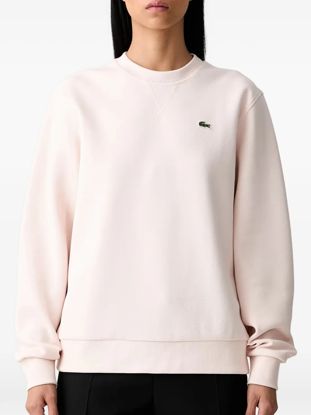 Lacoste Sweater met logopatch Roze