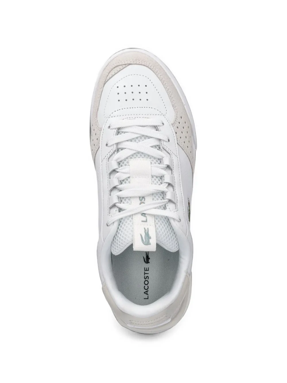 Lacoste Slam Break perforated panelled sneakers Wit