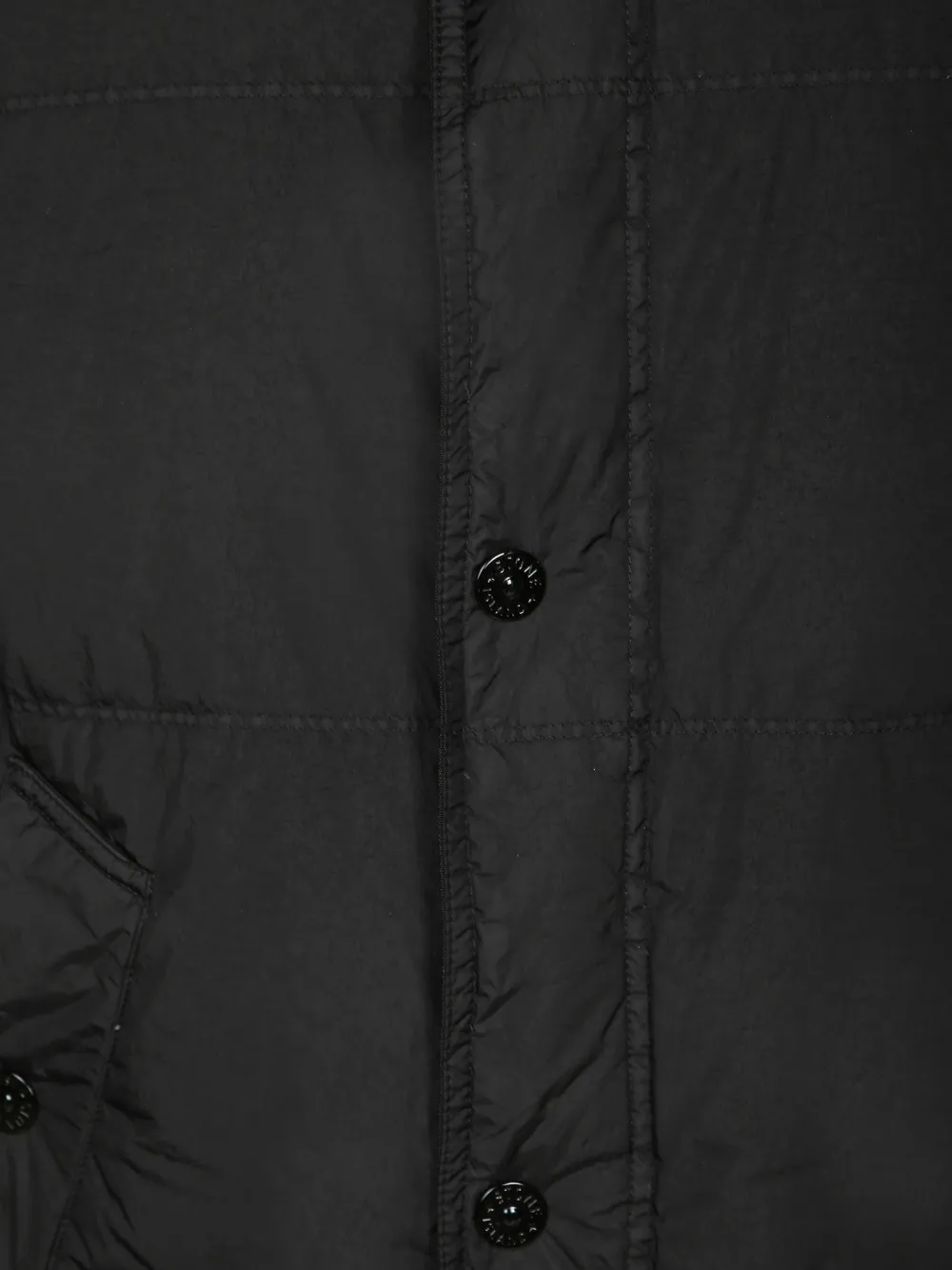Stone Island G100010 Crinckle REPS NY wind-resistant down vest with anti-drop Zwart