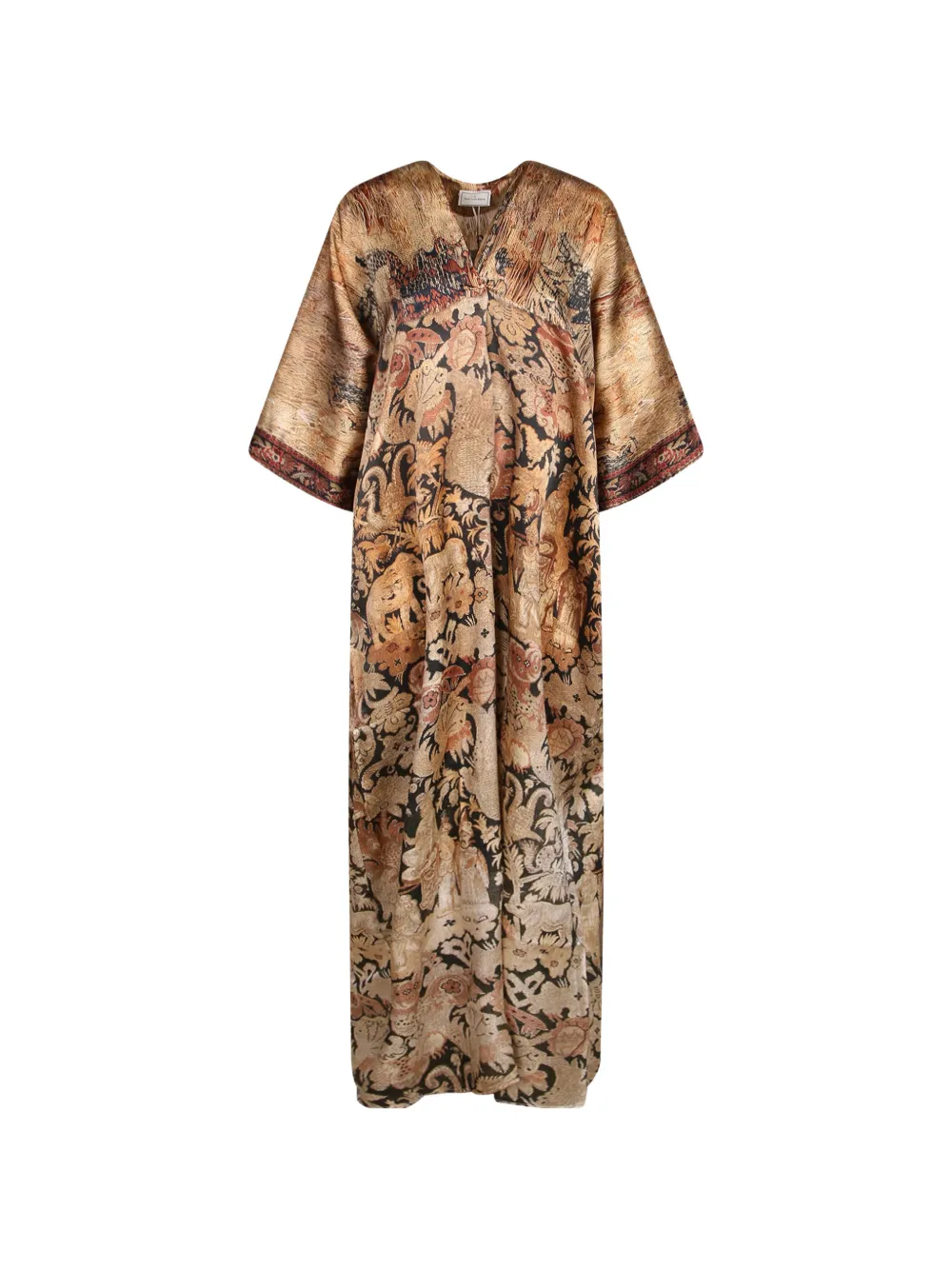 Pierre-Louis Mascia tapestry-print V-neck maxi dress