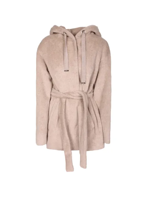 Herno hooded belted coat