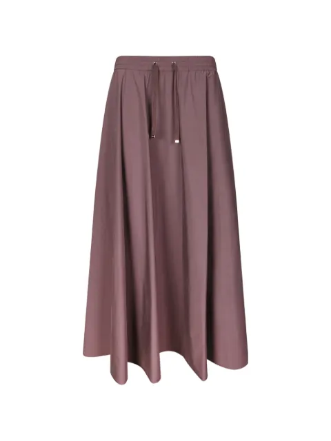 Herno drawstring-waist pleated mid skirt