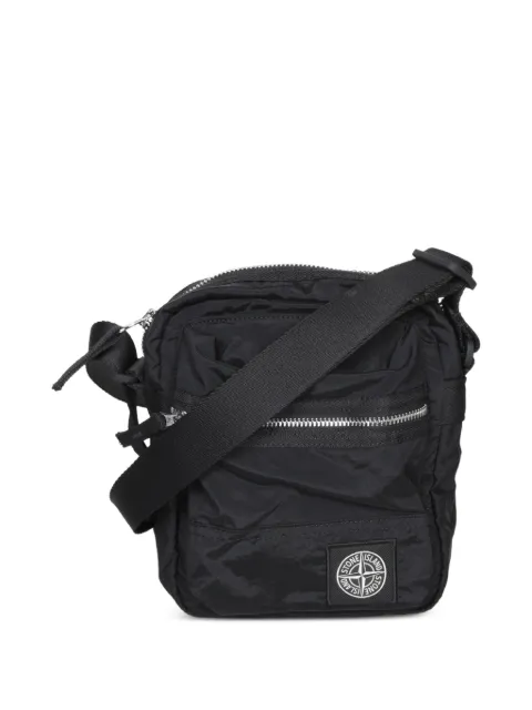 Stone Island 9200015 coated nylon metal in Econyl® crossbody bag with pockets and adjustable strap