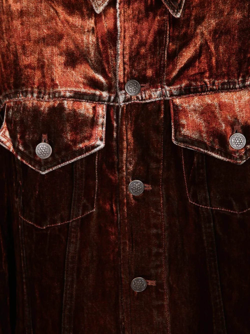 Pierre-Louis Mascia Button-down jack met fluweel-effect Rood