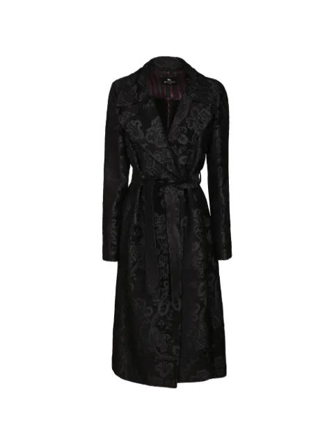 ETRO paisley-jacquard belted coat
