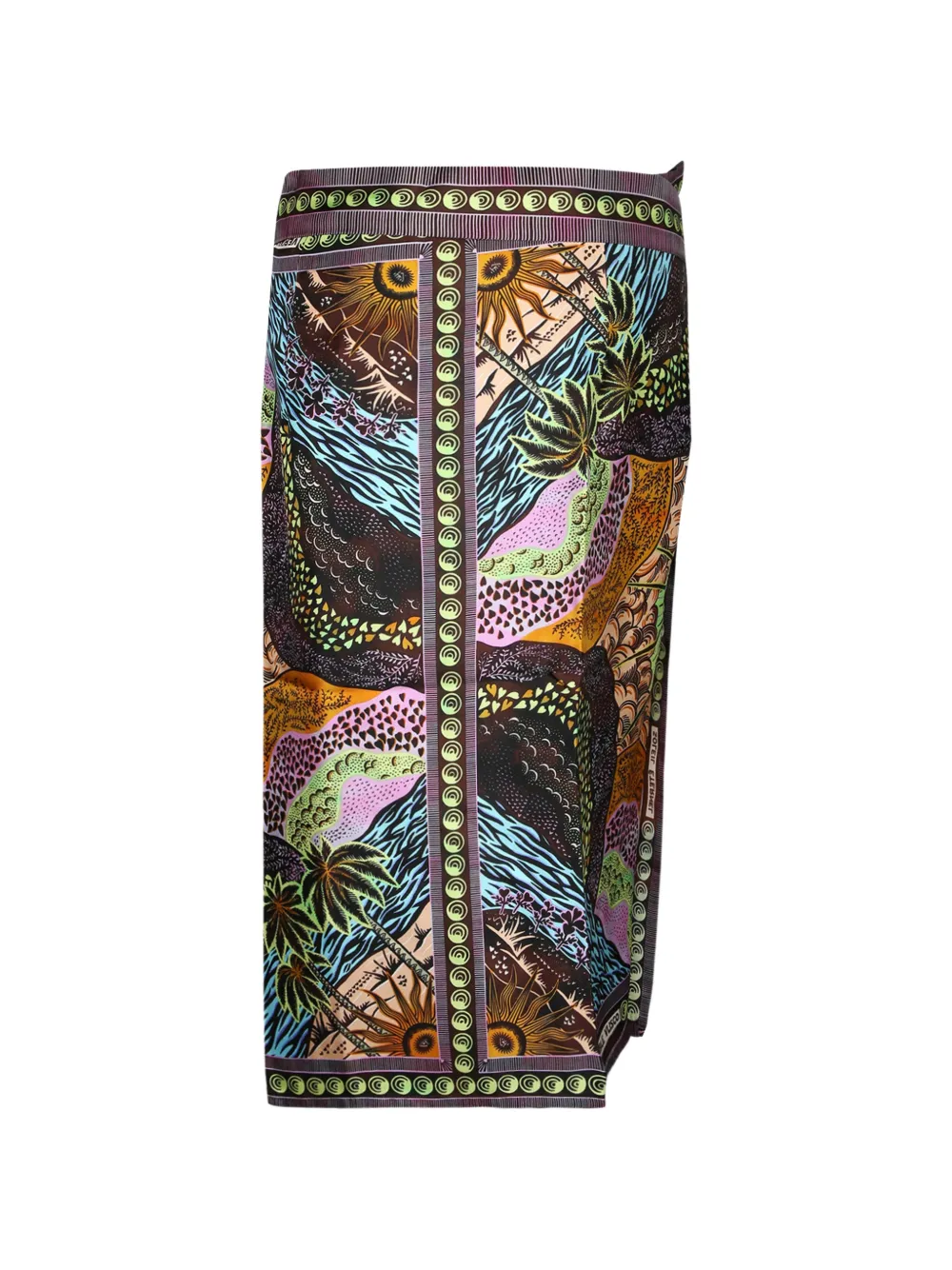 Vlisco Dialogues Gonna midi a portafoglio - Viola