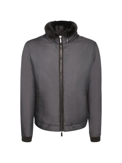 Moorer shearling-lined zip-up jacket