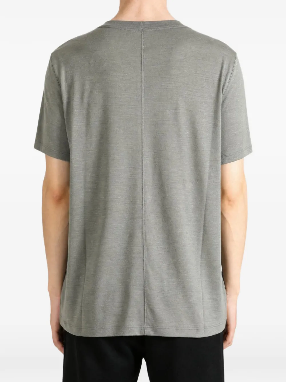 Rick Owens Short Level T-shirt met naaddetail Grijs