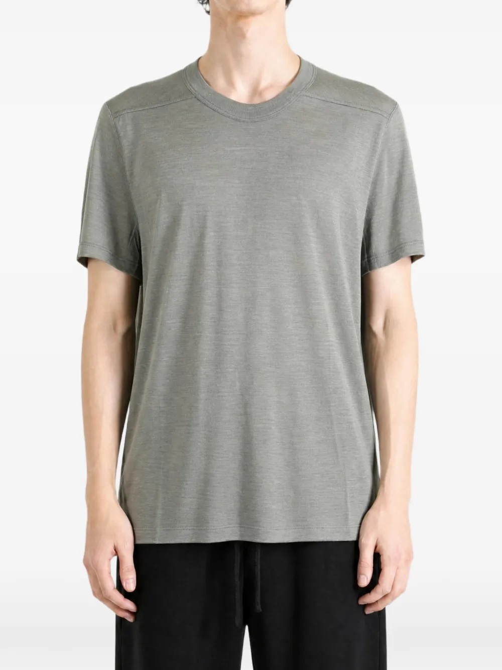Rick Owens Short Level T-shirt met naaddetail Grijs