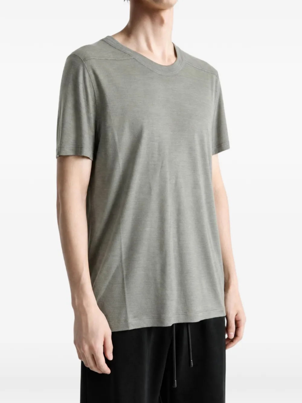 Rick Owens Short Level T-shirt met naaddetail Grijs