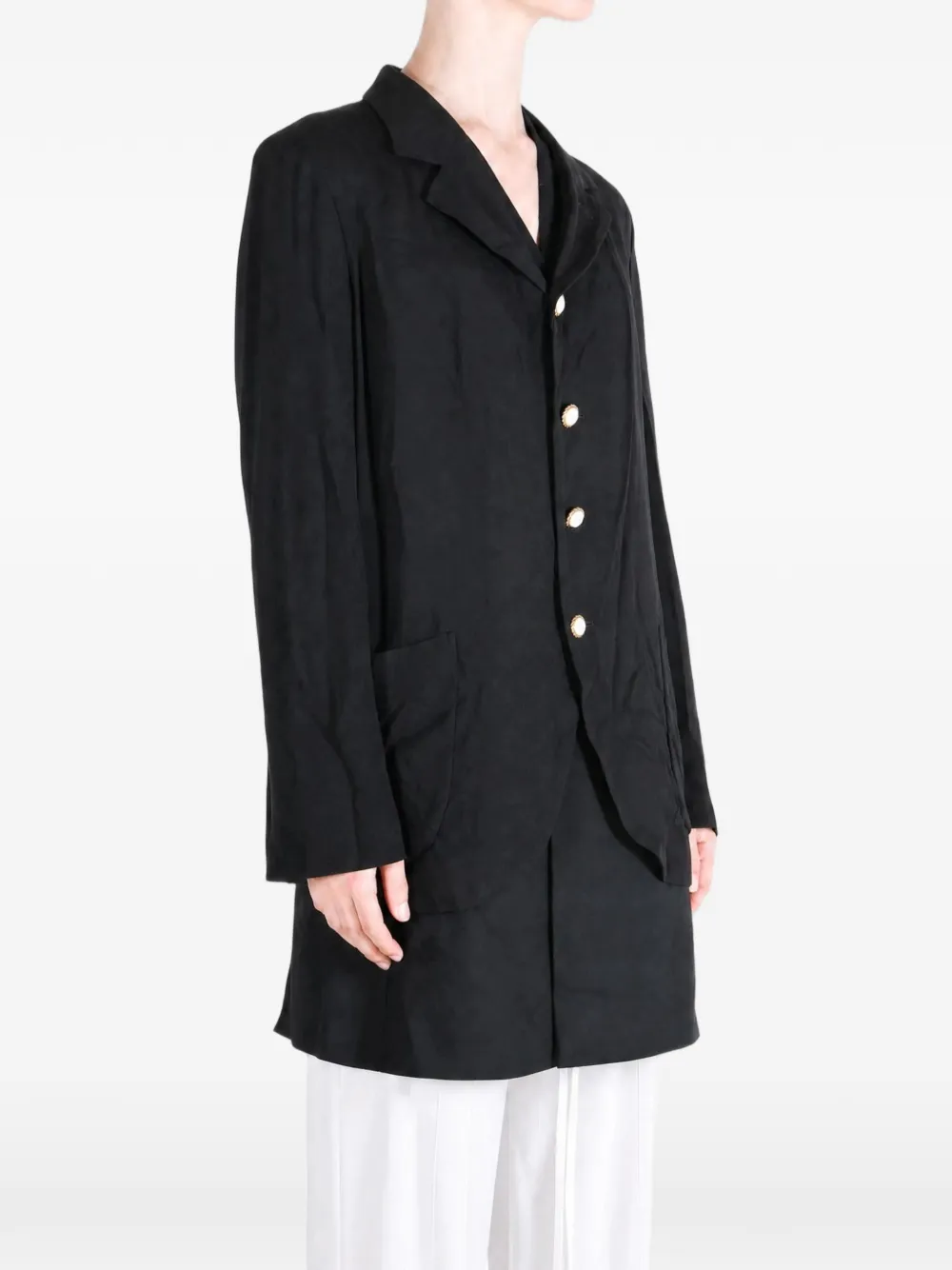 Comme Des Garçons Jack met gelaagd detail en knopen Zwart