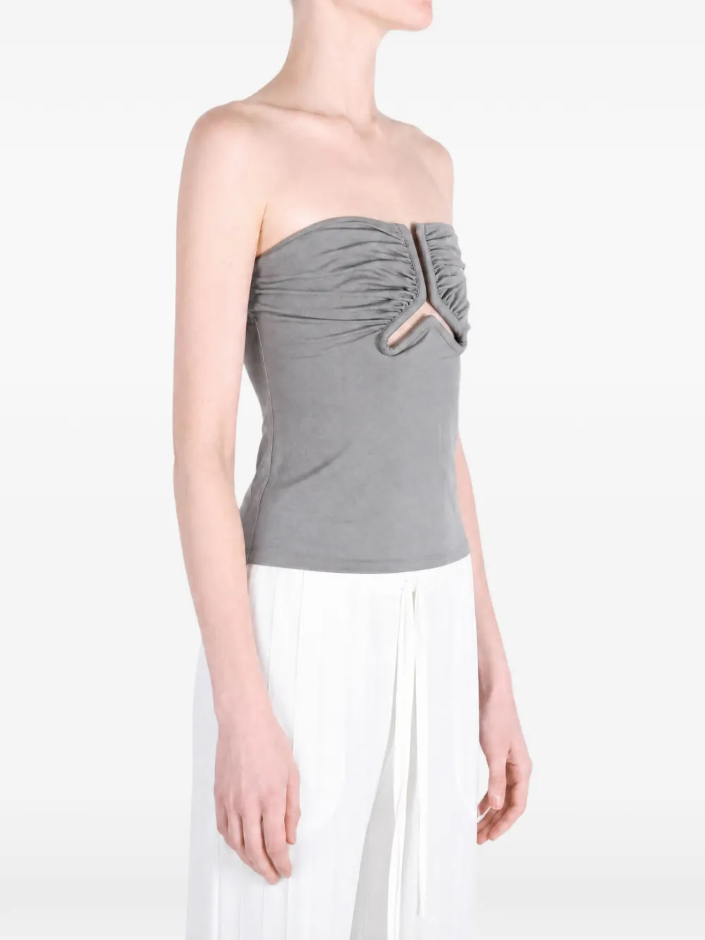 Rick Owens Top met ruches Grijs