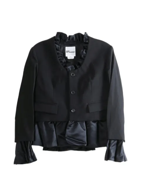 Noir Kei Ninomiya ruffled-trim wool jacket