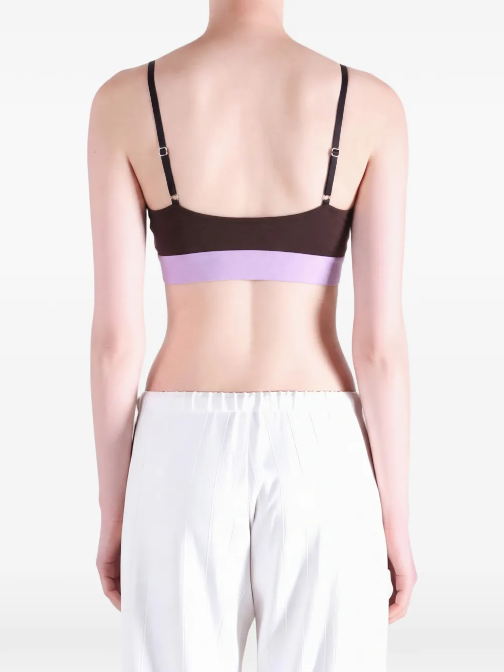 Baserange Triangel bh top met colourblocking Zwart