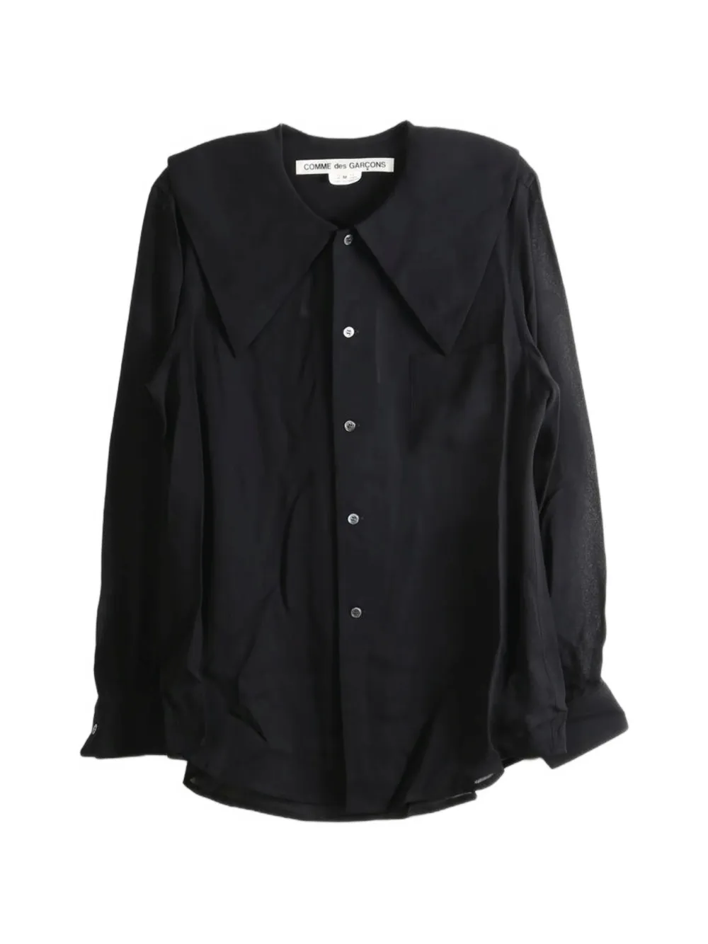 Comme Des Garçons oversized-collar sheer shirt