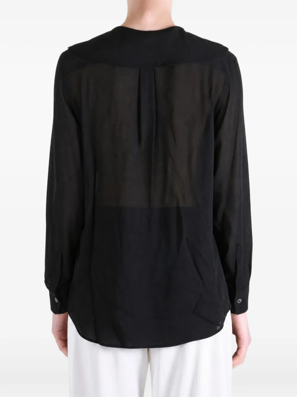 Comme Des Garçons Blouse met oversized kraag Zwart