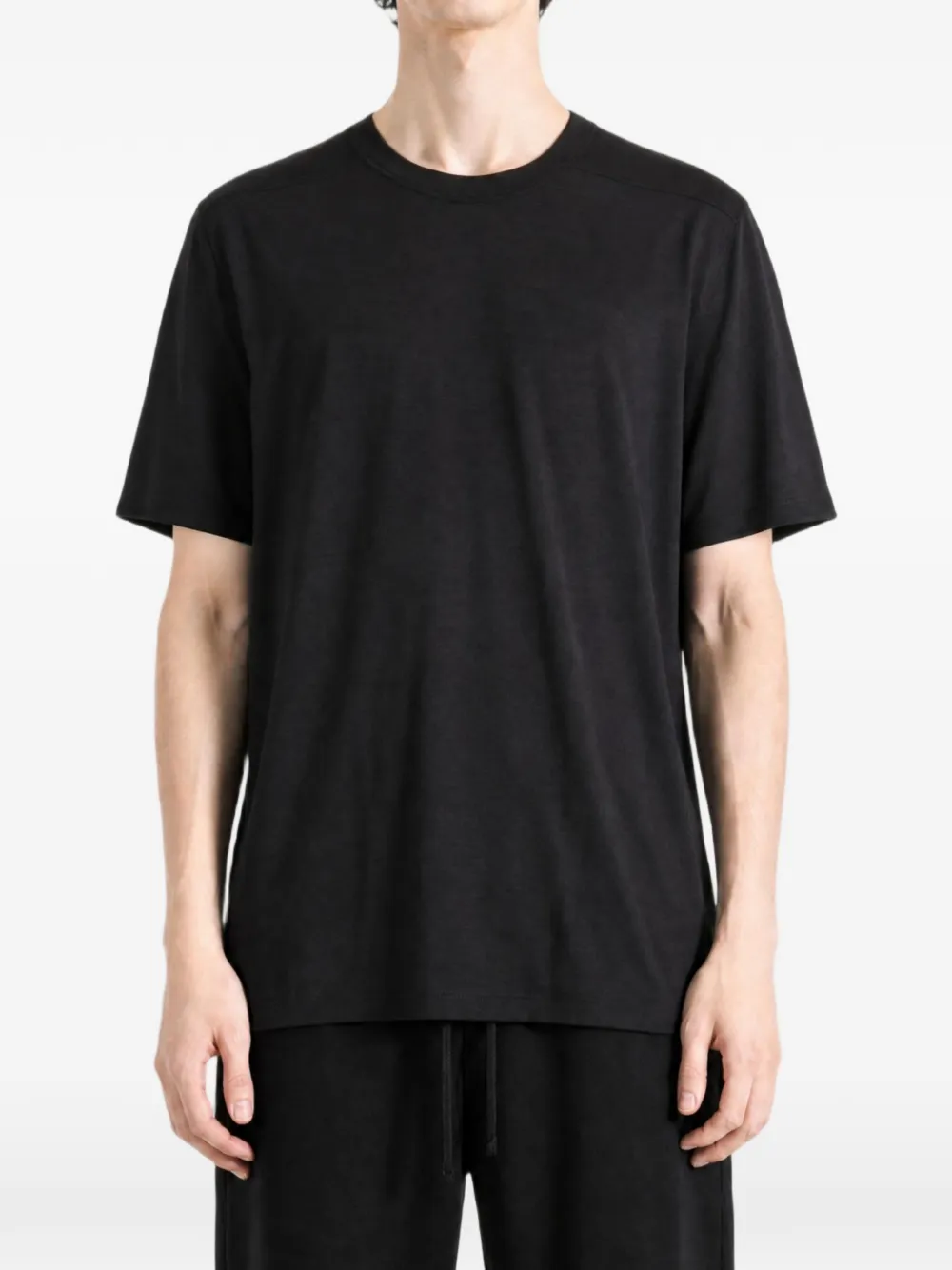 Rick Owens Short Level T-shirt met ronde hals Zwart