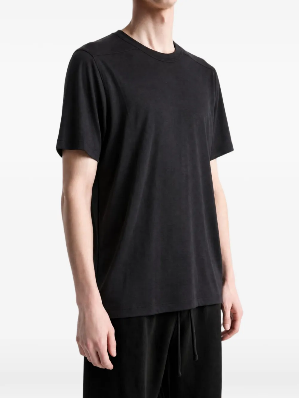 Rick Owens Short Level T-shirt met ronde hals Zwart