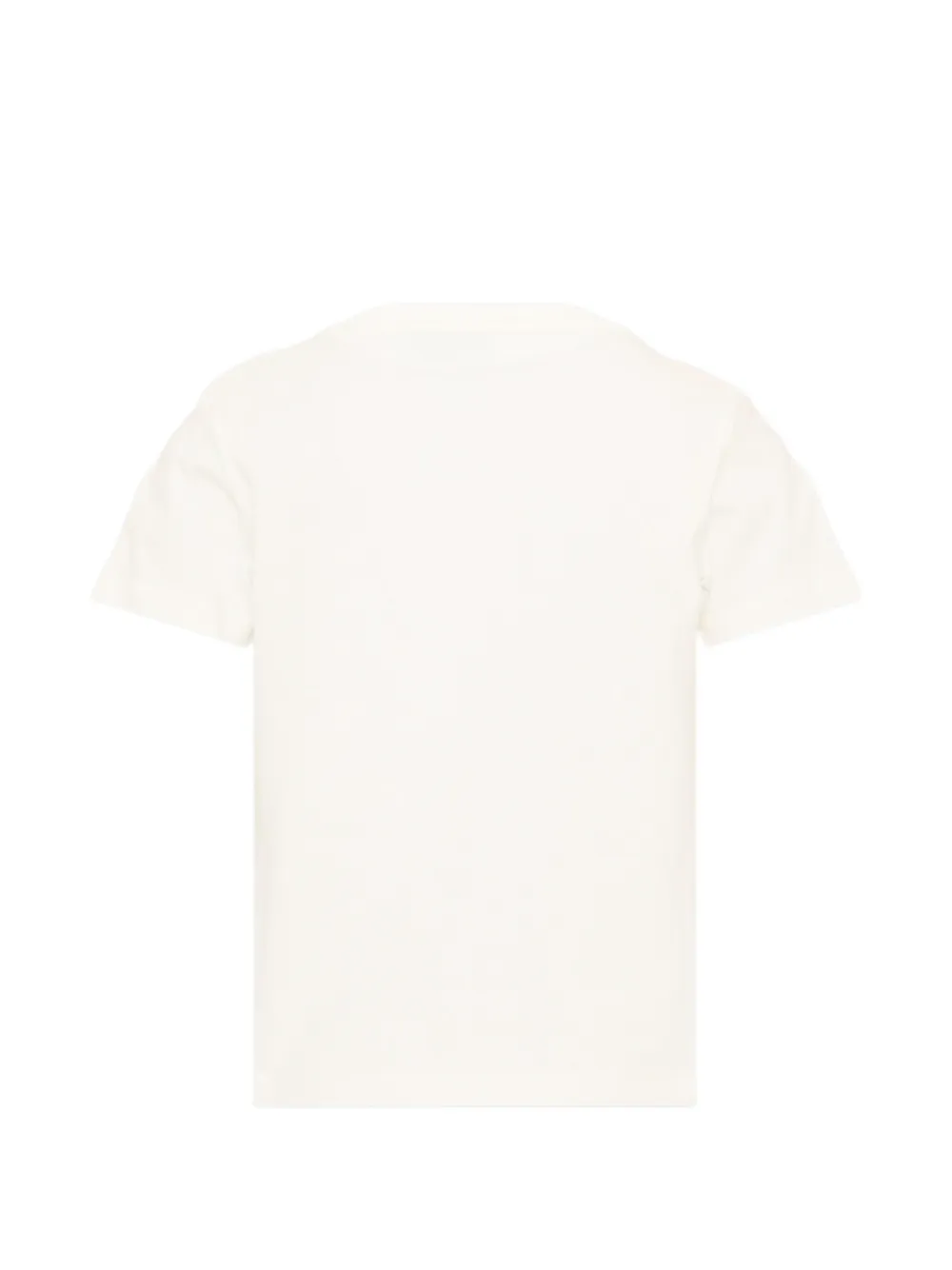 Roberto Cavalli Junior T-shirt met kristallen monogram Beige