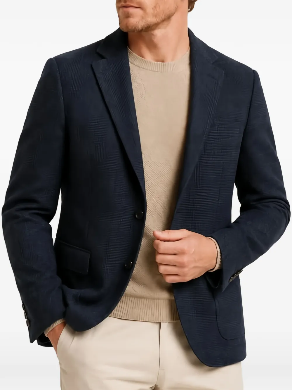 Circolo 1901 Geruite blazer met enkele rij knopen Blauw
