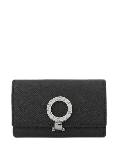 Bvlgari Pre-Owned 2000-2026 Grained Calfskin Logo Clip Case key holder