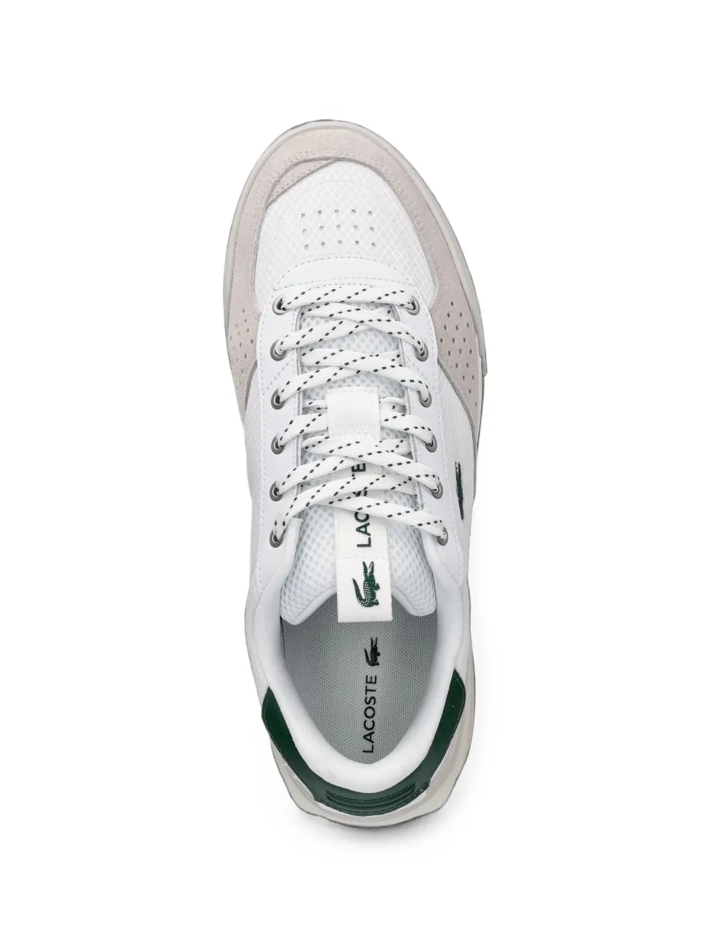 Lacoste Slam Break logo-patch panelled sneakers Wit