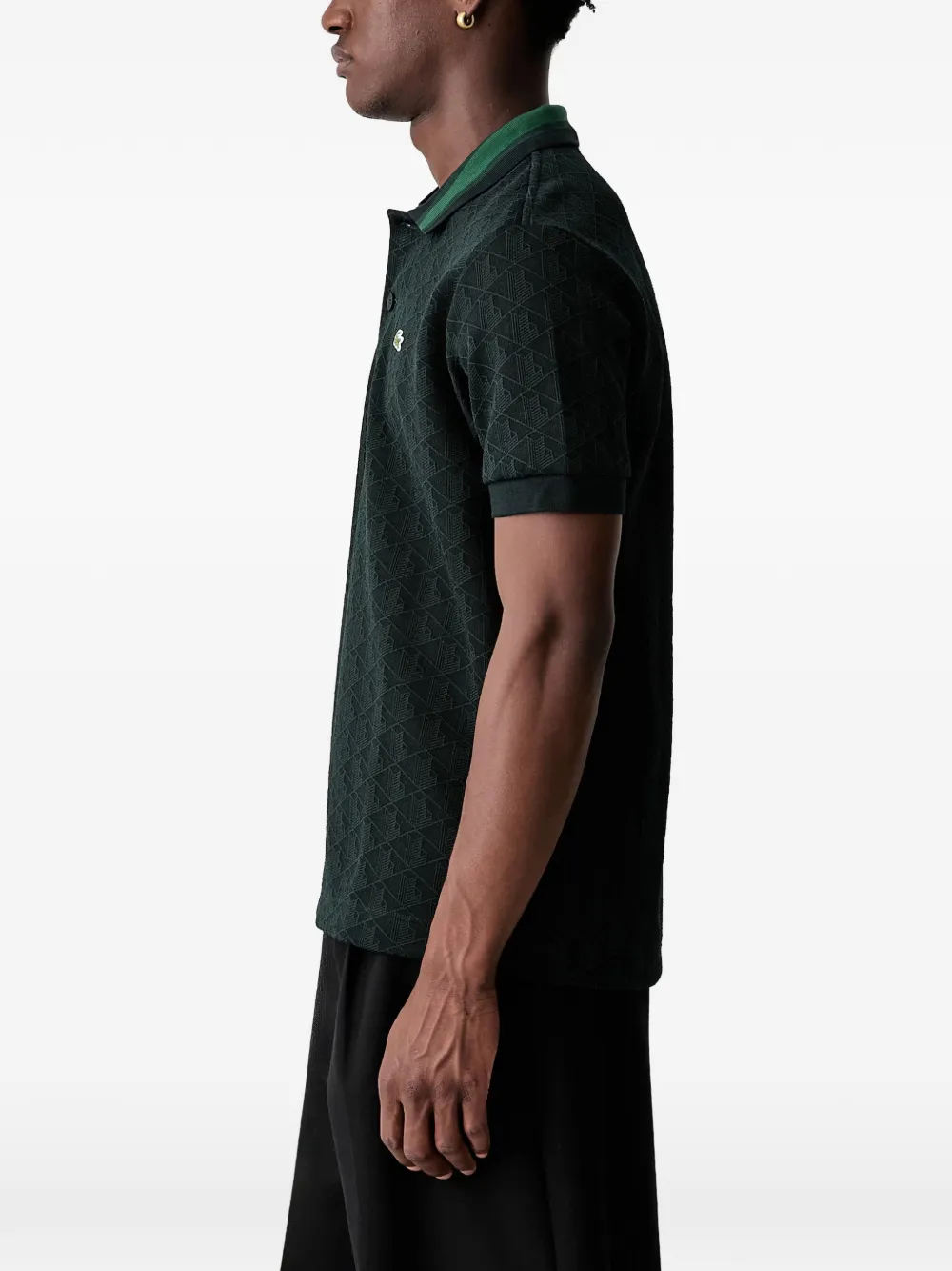 Lacoste Poloshirt met monogramprint Groen