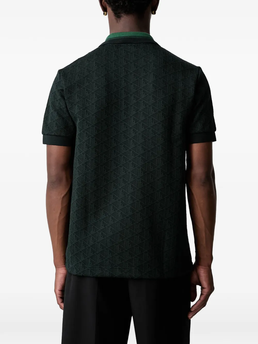 Lacoste Poloshirt met monogramprint Groen