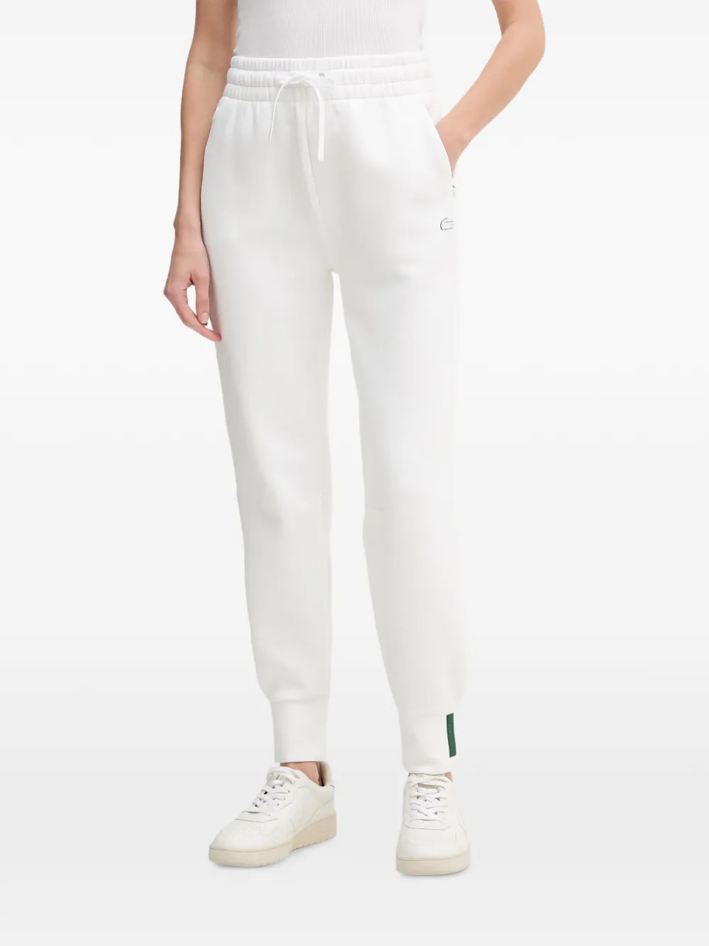 Lacoste logo-patch track pants - Bianco