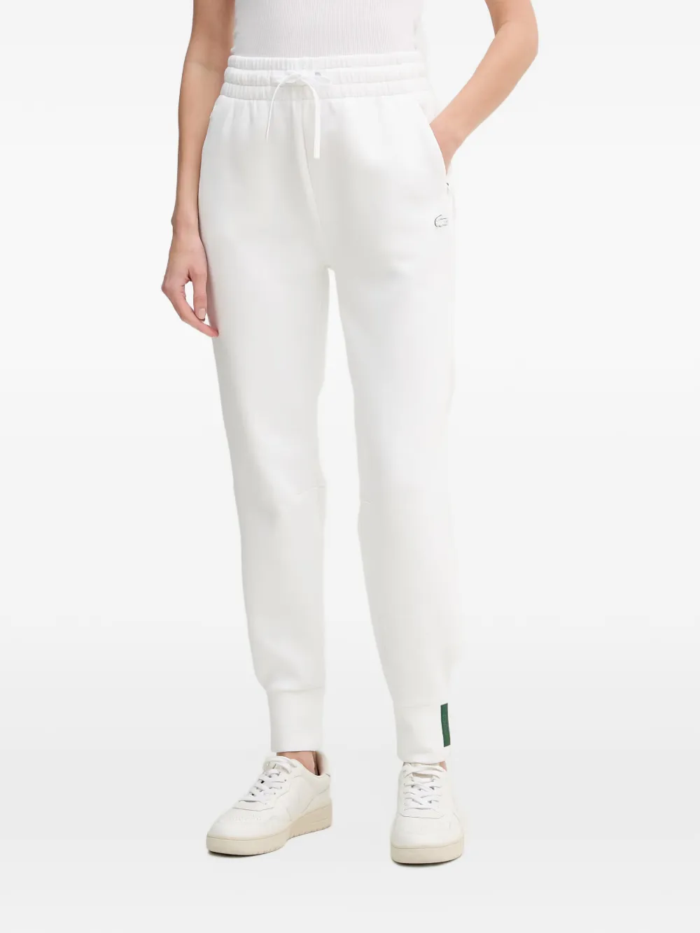 Lacoste logo-patch track pants - Bianco