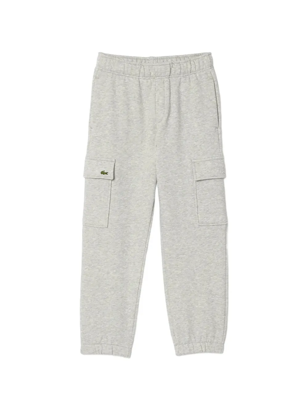 Lacoste Kids logo-patch cargo pants - Grigio