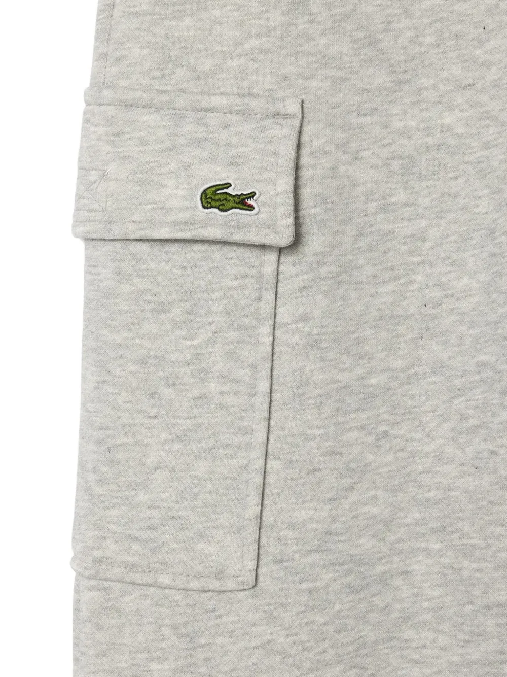 Lacoste Kids logo-patch cargo pants Grijs