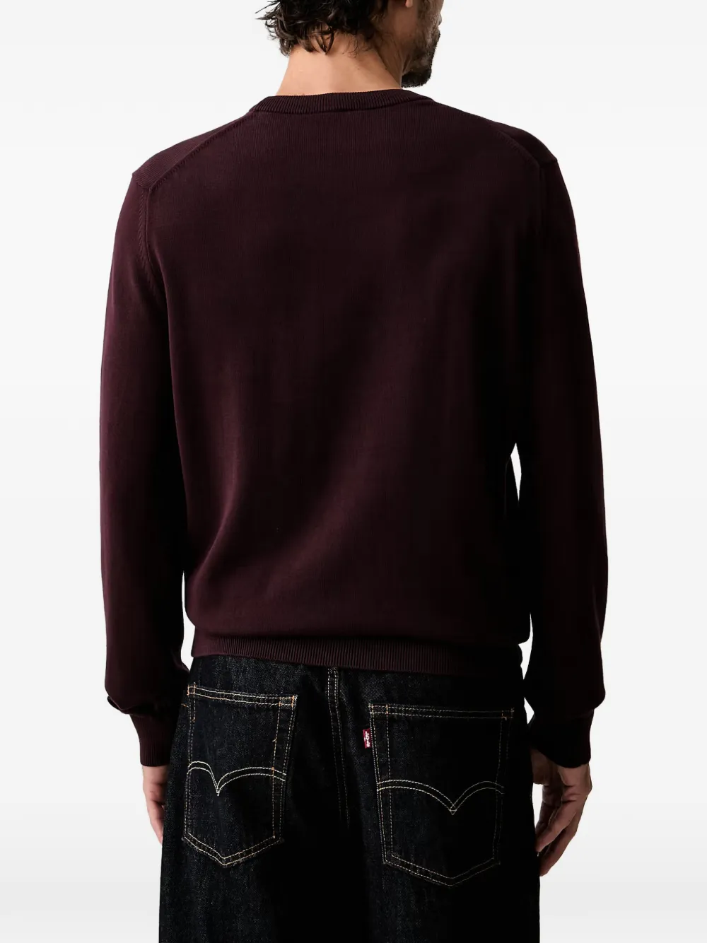 Lacoste Sweater met logopatch Rood