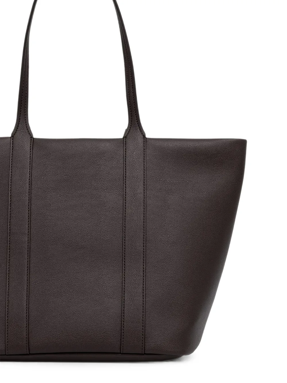 Lacoste shopper met bewerkte textuur en logoplakkaat Bruin